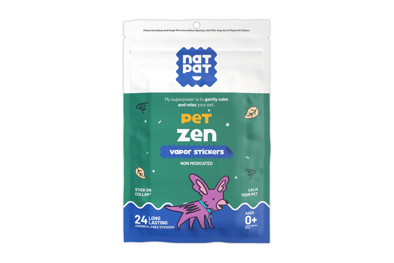 Pet Zen Vapor Stickers - Dog Stress Relief