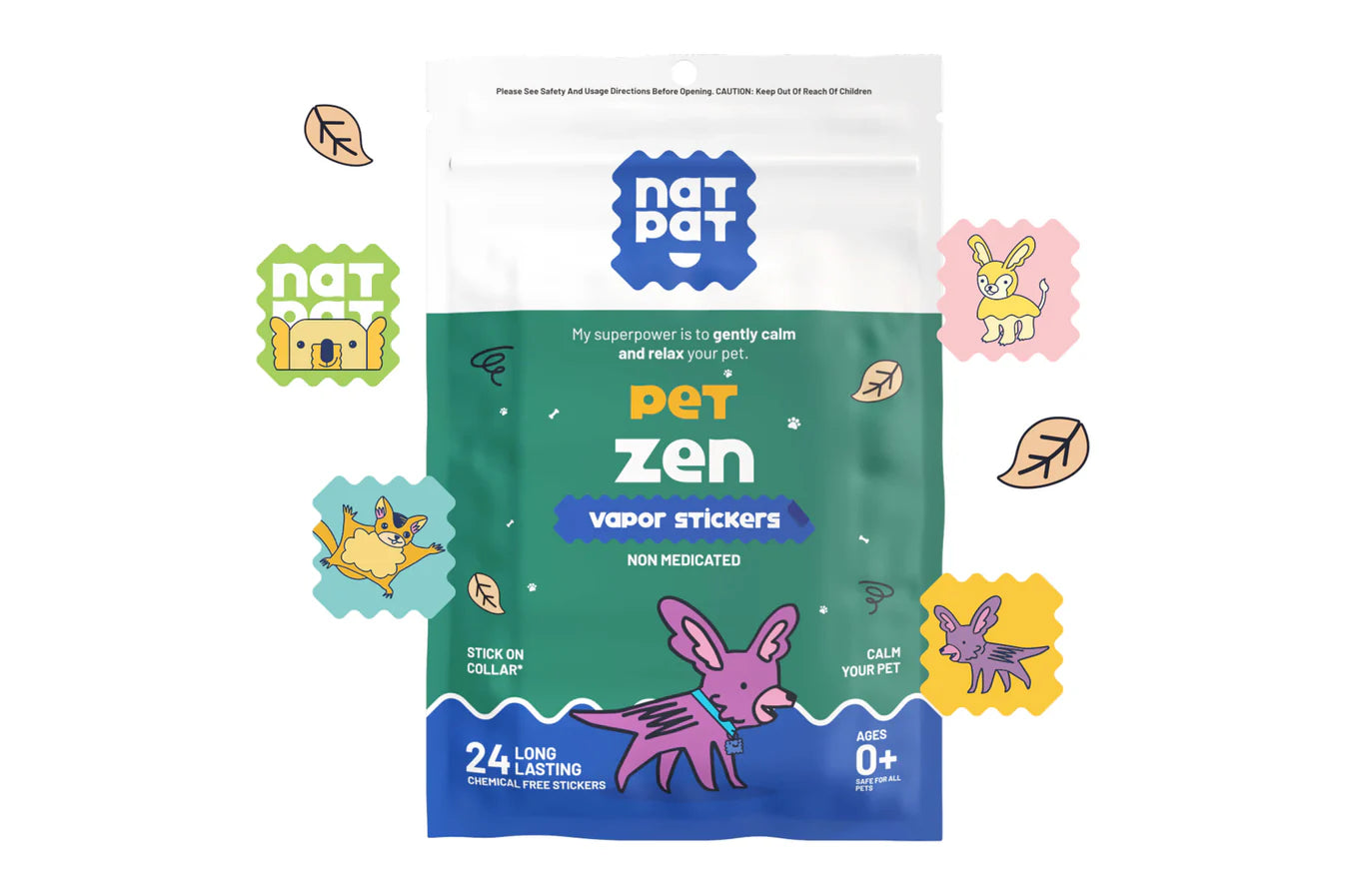 Pet Zen Vapor Stickers - Dog Stress Relief
