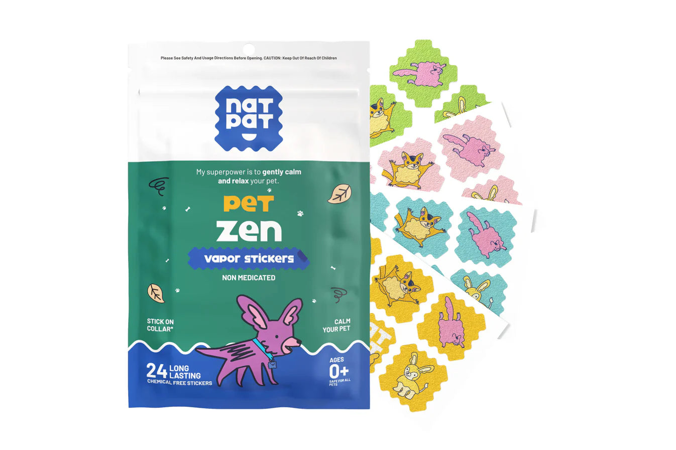 Pet Zen Vapor Stickers - Dog Stress Relief
