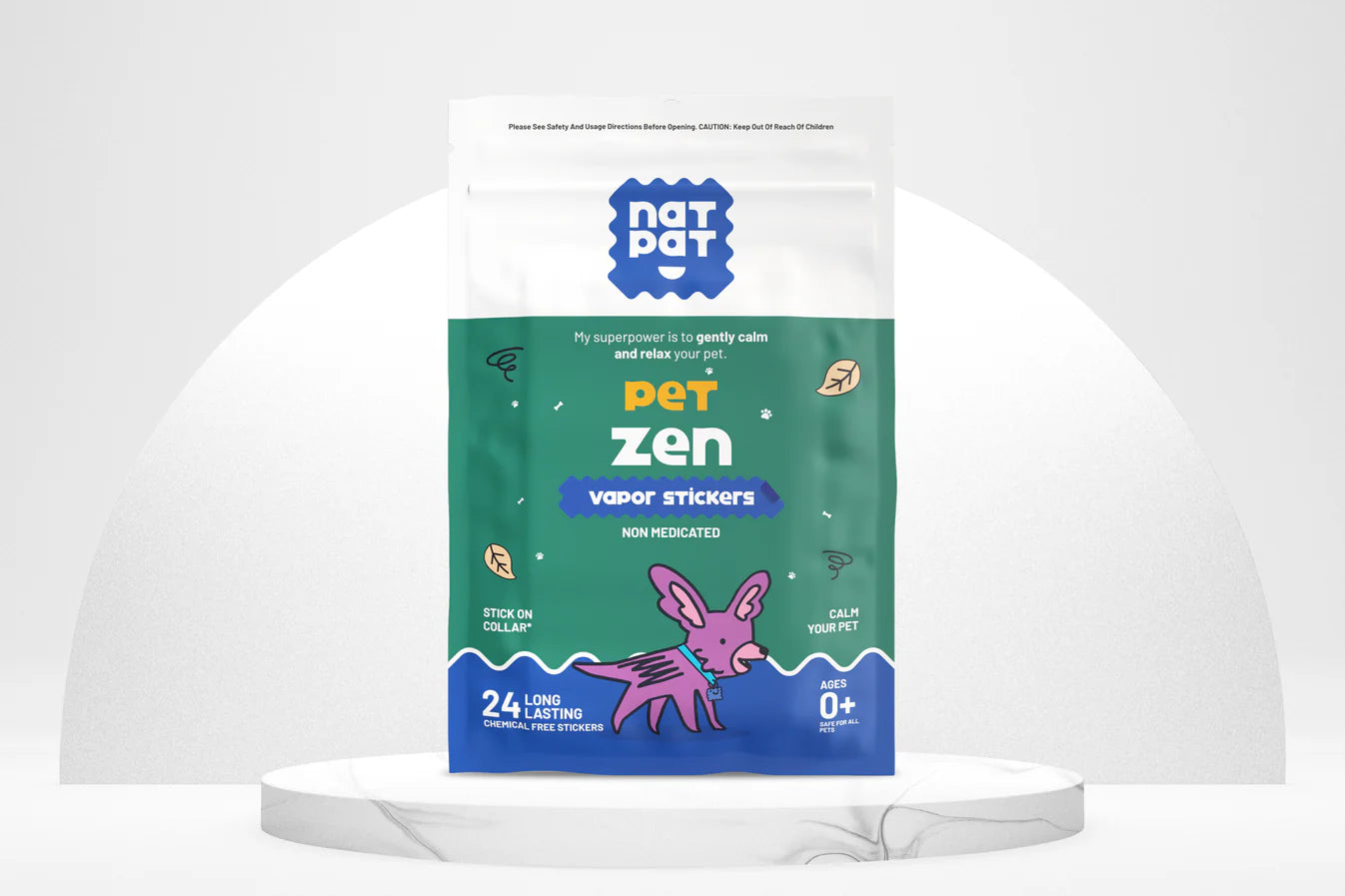 Pet Zen Vapor Stickers - Dog Stress Relief